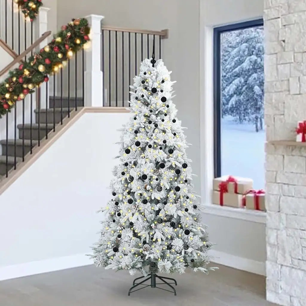 Albero di Natale Artificiale con Rami Pieghevoli Bianco 240 cm 3397511