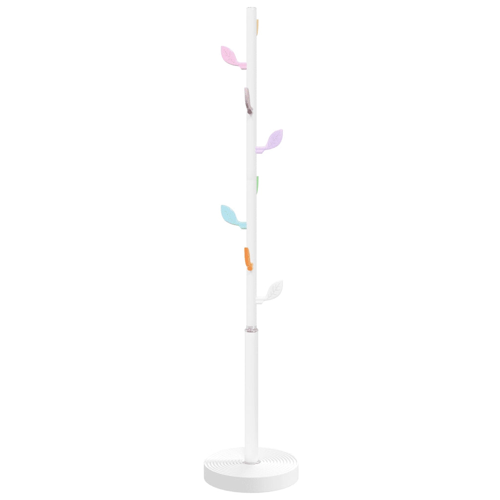Appendiabiti Bianco 172 cm in Ferro Verniciato a Polvere 377089