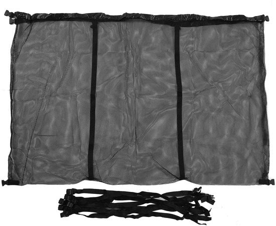 Rete di Stoccaggio Appeso - Ideale per Stoccare gli Oggetti - Nero - Adatto per Giardino e Palestra - Risparmia Spazio - Perfetto per il Bagno