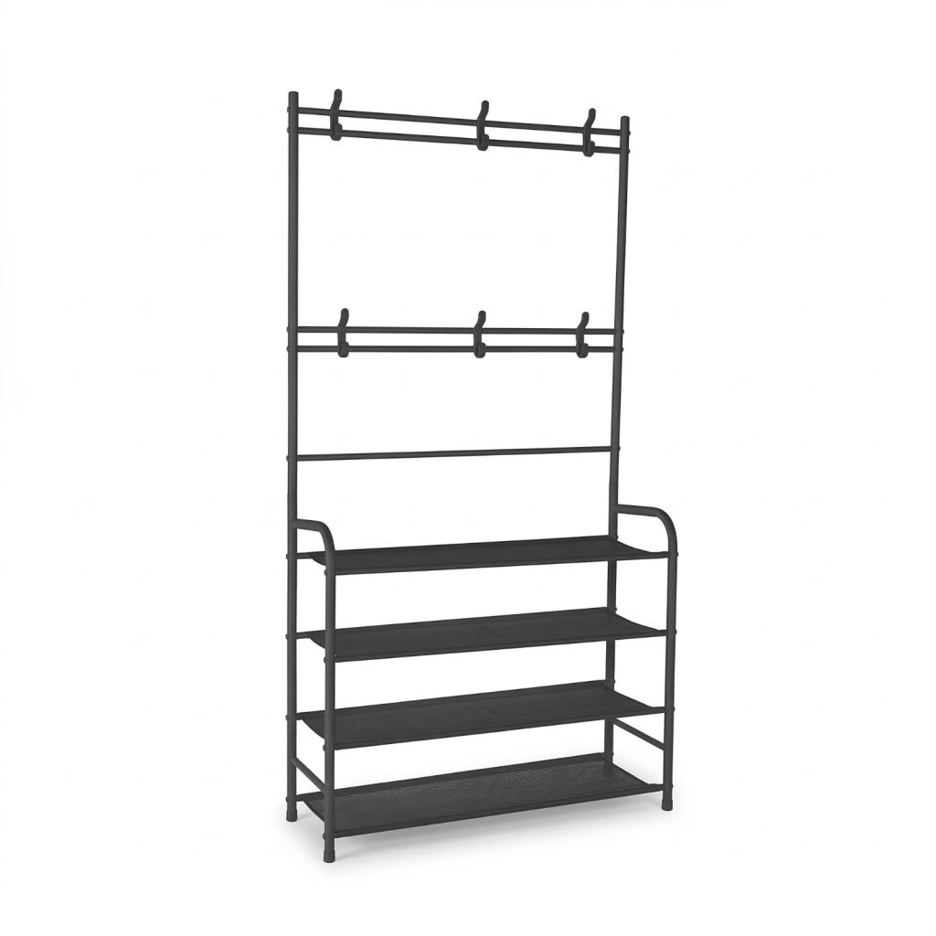 APPENDIABITI CON SCAFFALI E GANCI SALVASPAZIO IN METALLO CASA SCARPIERA 72786