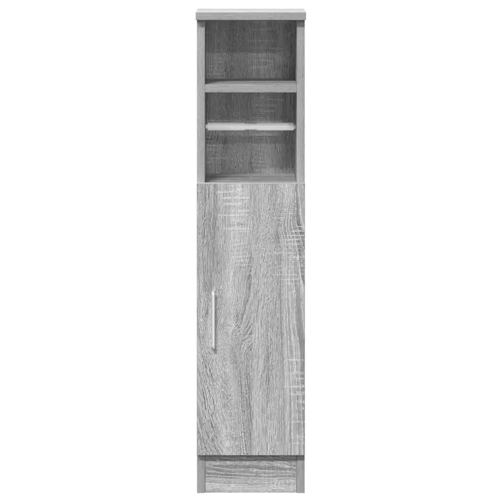 Mobile da Bagno con Portarotolo Grigio Sonoma 20,5x22x90 cm 858502