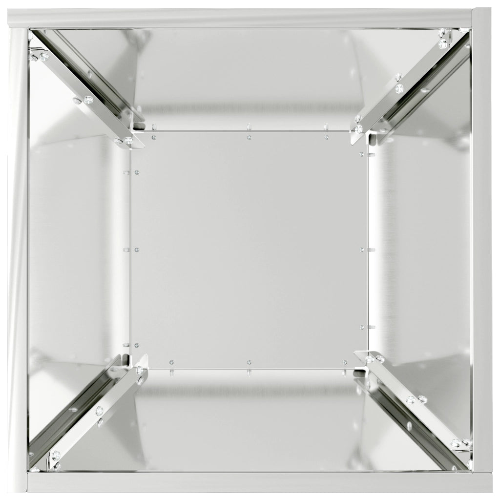 Vaso in Metallo Acciaio zincato 35 x 35 x 15 cm Vasi Vaso