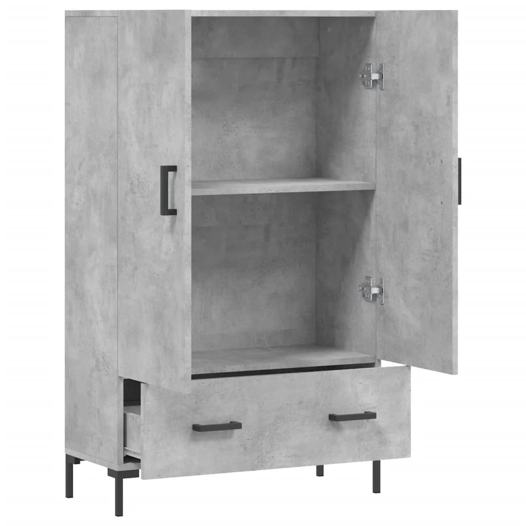 Buffet credenza cassettiera mobiletto mobile contenitore organizer cucina soggiorno salotto alto 69,5 x 31 x 115 cm legno ingegnerizzato grigio 02_0034483