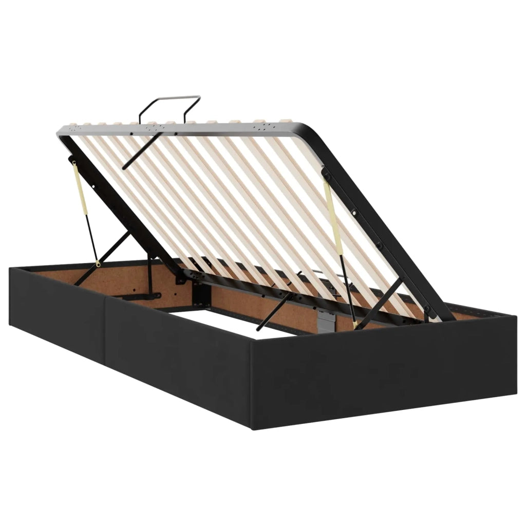 Letto con contenitore LED e materasso Nero 200 x 200 cm Velluto 3459404