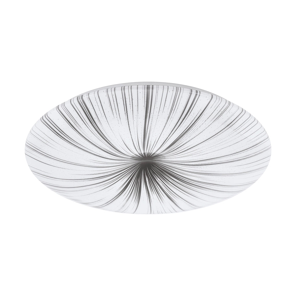 Plafoniera Contemporanea Nieves Acciaio Bianco 7 Luci Led Integrato 4,4W