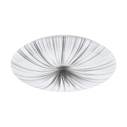 Plafoniera Contemporanea Nieves Acciaio Bianco 7 Luci Led Integrato 4,4W