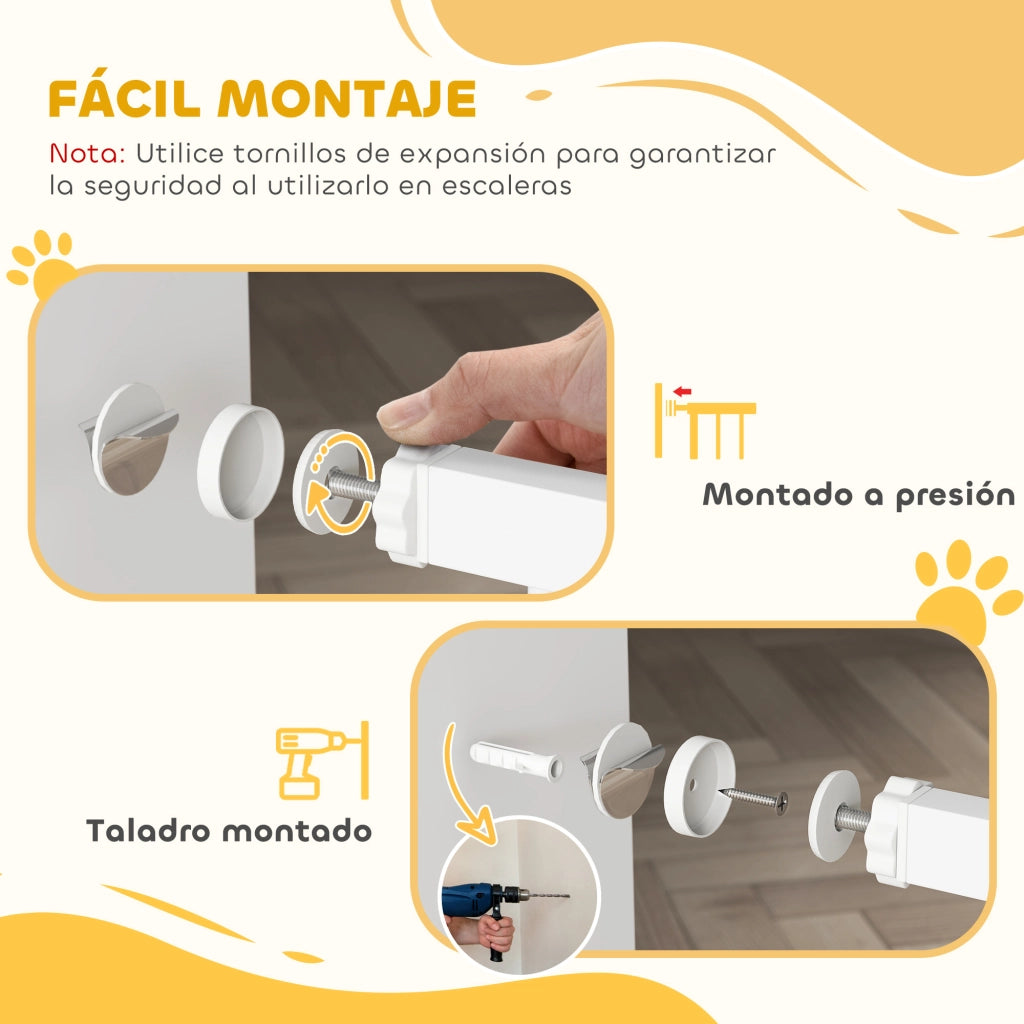 Barriera di Sicurezza per Bambini e Cani ¨C Minimal ¨C Bianco 76-81 cm