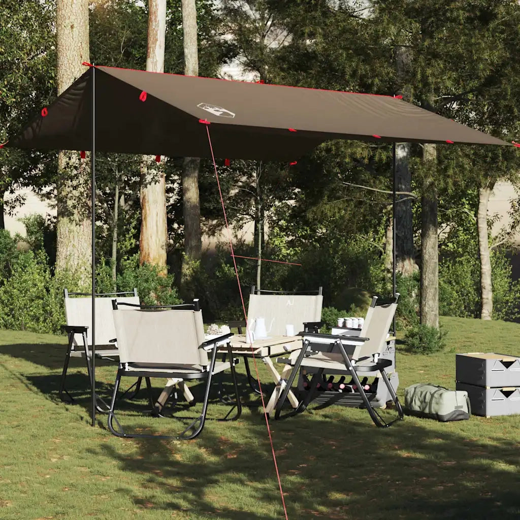 Telone da campeggio | Tenda da campo Marrone 306x306 cm Impermeabile