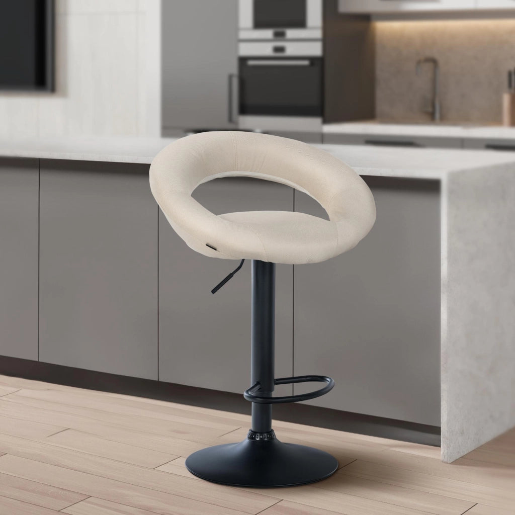 Barhocker Olinda Stoff schwarz