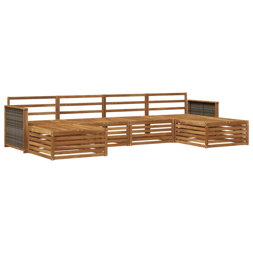 Set di divani da esterno 6 pz Legno di Acacia Massello 3383677
