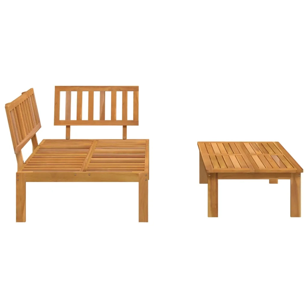 Salotto da Giardino-Set Divani Pallet da Giardino 2pz in Legno Massello di Acacia 233762