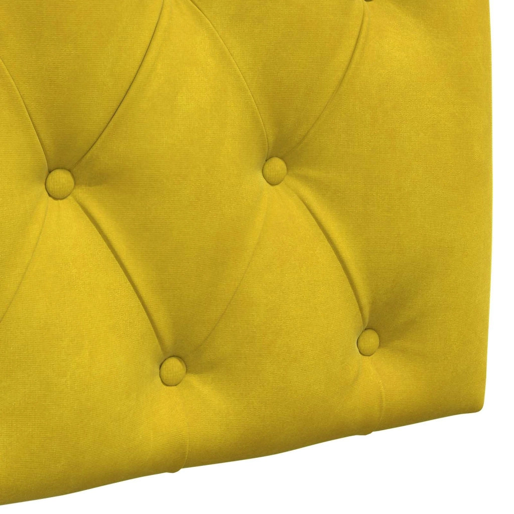 Testiera sospesa Con luce LED Giallo Velluto