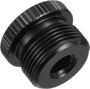 Adattatore Microfono da Femmina 1/4 pollice a Maschio 5/8 pollice in Lega di Alluminio - Nero - 1 Pezzo