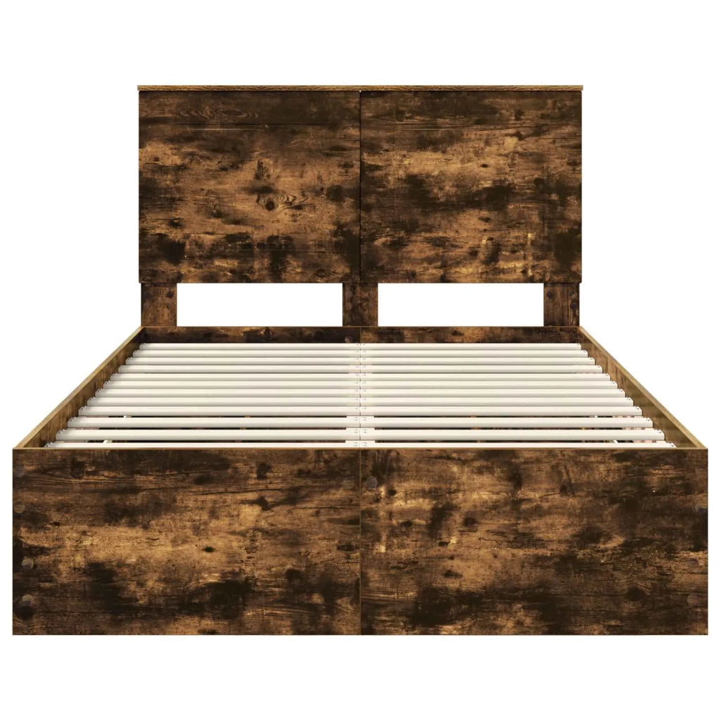 Struttura del letto con cassetto Rovere fumé 120 x 200 cm 3409486
