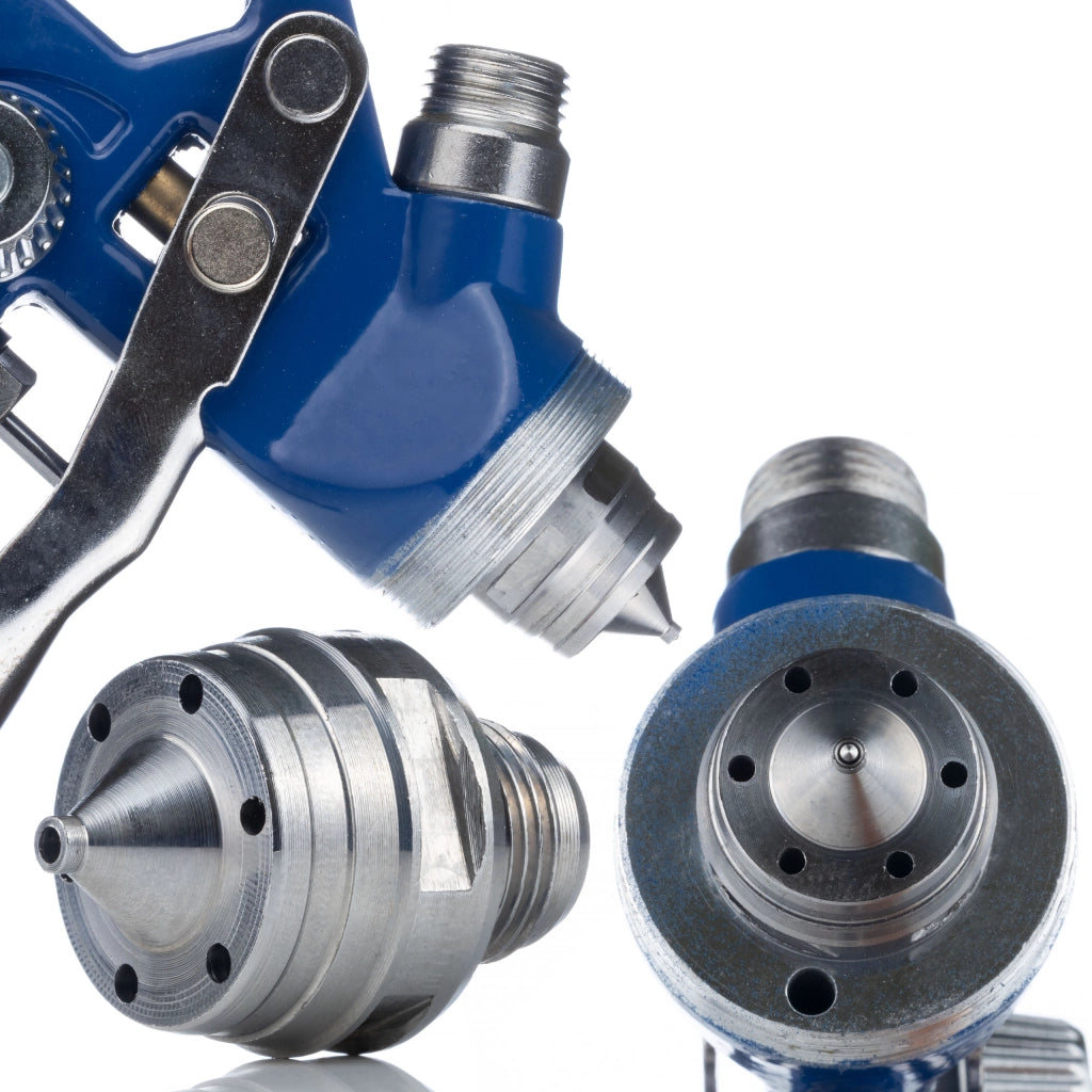 Pistola a Spruzzo HVLP con 4 Ugelli (1,4 1,7 2,0 2,5) – Serbatoio 600ml | Regolazione Aria, Vernice, Flusso