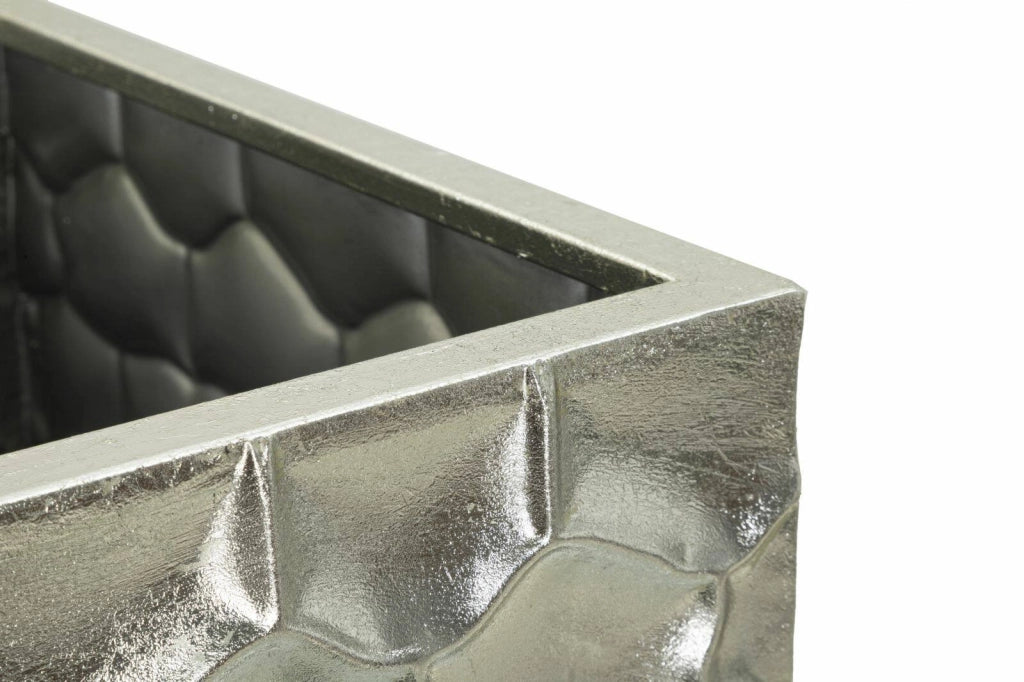 Set di 3 vasi Cavatore, Complemento d'arredo, Anfora, Accessorio d'arredo, 38x38 h91 cm, Argento