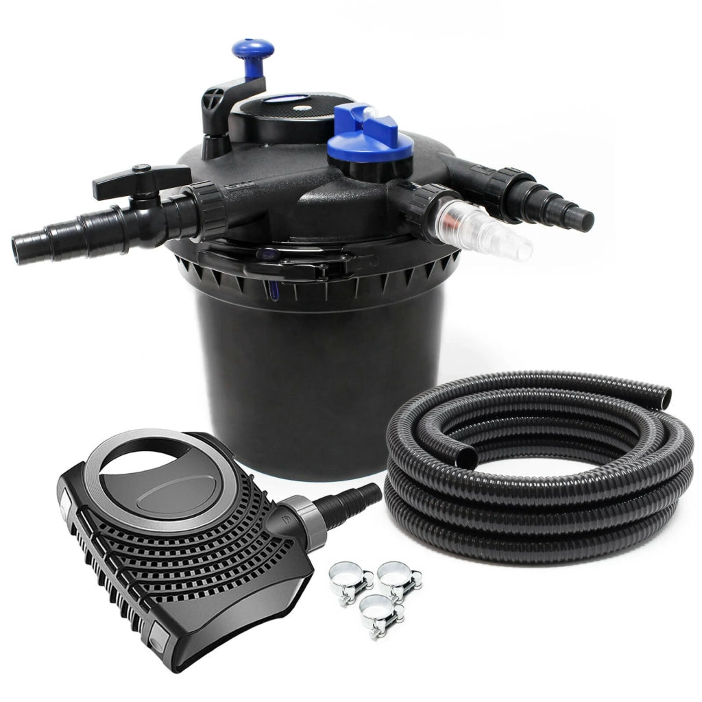 Kit per laghetto da 8000 litri luce UVC da 11 watt pompa da 6000 l/h tubo da 5 m kit di filtrazione 16_0001967