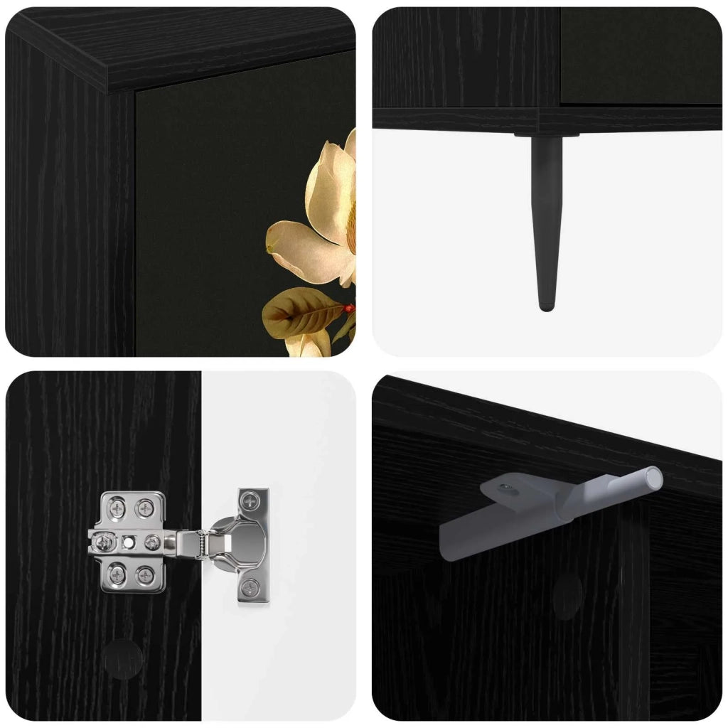 Mobile TV BREMEN 102 x 33 x 51 cm Rovere Nero 8007067
