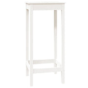 Tavolo da Bar Bianco 50x50x110 cm in Legno Massello di Pino
