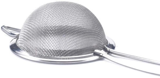 Struttura in Acciaio Inossidabile Antiscivolo - 21 cm - Filtro Alimentare - Adatto per Tè/Cocktails - Set di Setola Finemente Tessuta