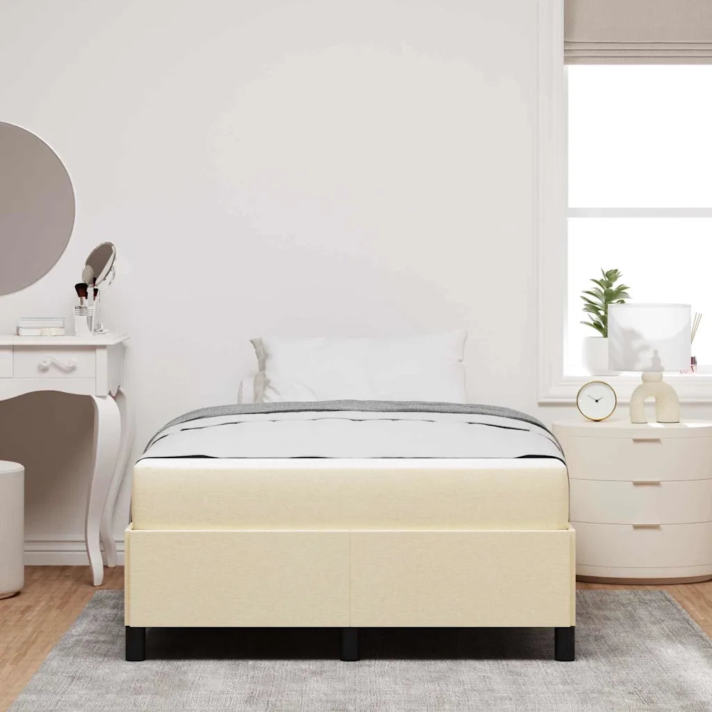 Letto matrimoniale | Letto per adulti | Letto a molle Crema 120 x 190 cm Tessuto