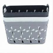 Trade Shop - Cesto Porta Oggetti Cestino Porta Tutto Con Maniglie 31x21x21 Cm Assortiti 10726 -