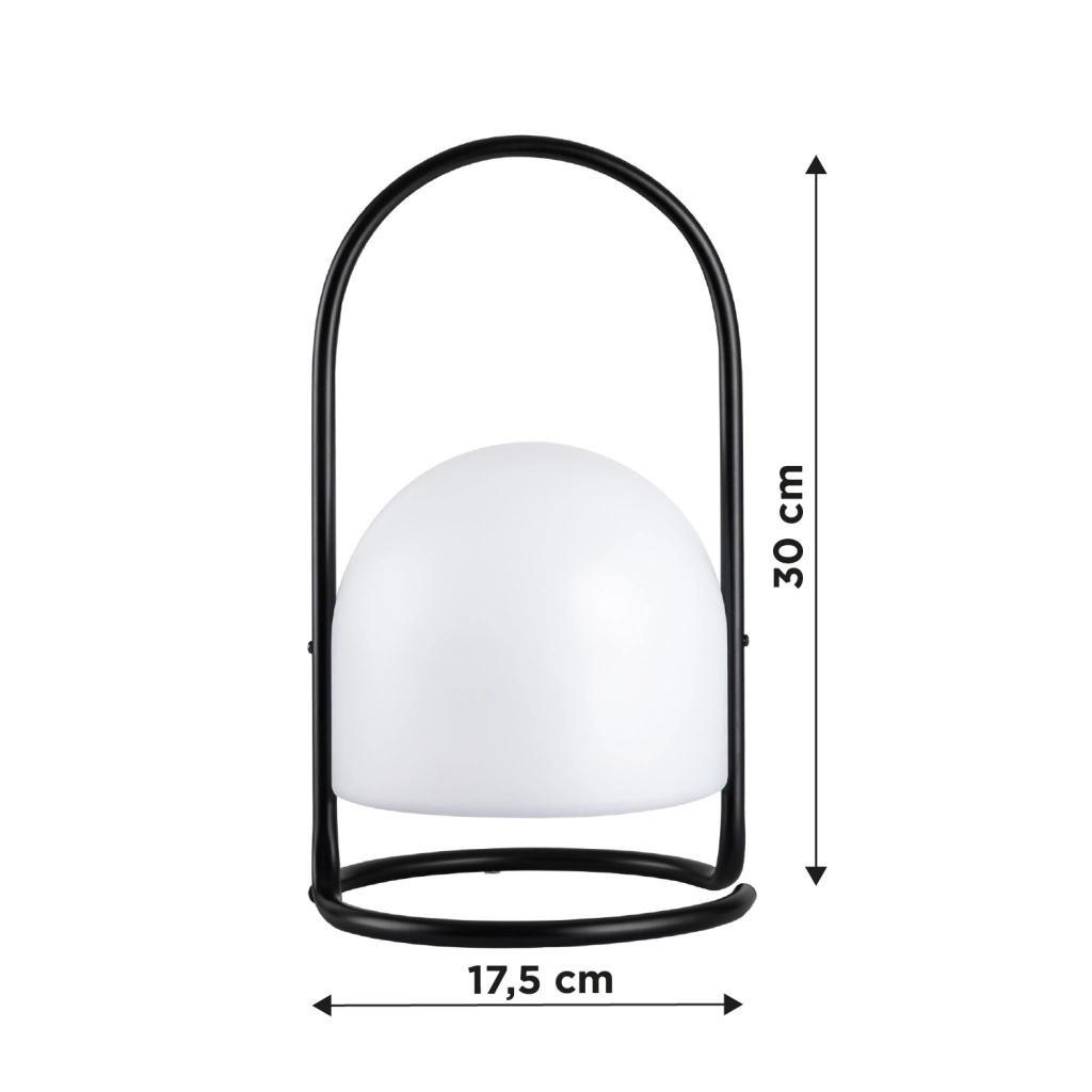 Lampada Da Esterno Led Lanterna Impermeabile Resistente Design Moderno Tavolo Arredo Giardino Luce Colore Bianco Caldo/Freddo Struttura Metallo Antiruggine Certificata RoHS Trasportabile Geoje