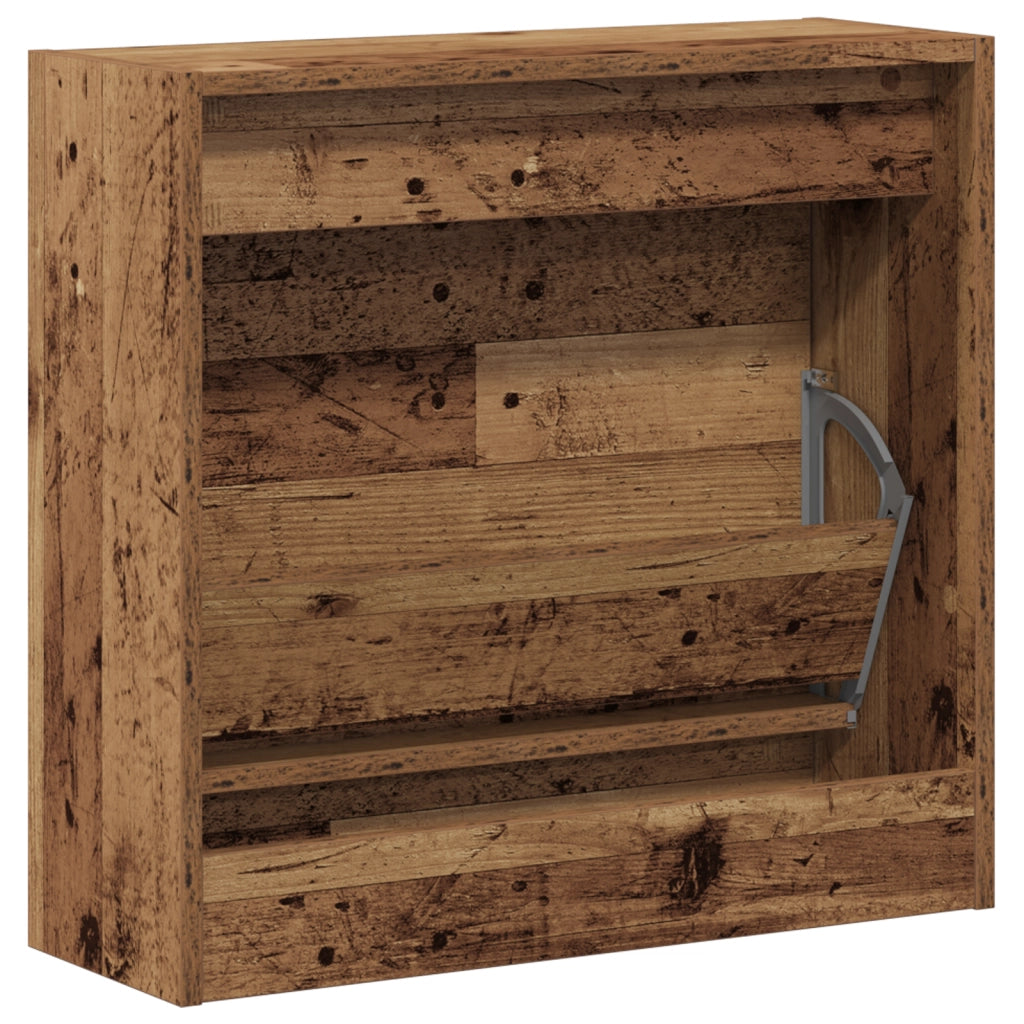Cabinet per scarpe in legno vecchio 60x21x57 cm in legno ingegnerizzato