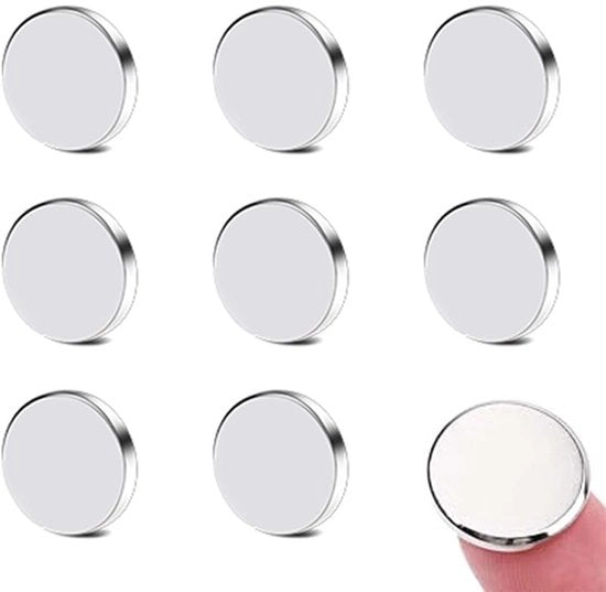 AUEFUDQ 20x3mm Magnetodi Neodymium Extra Forte, 8 Pezzi Forti Magnetodi per Piccoli Magnetodi Magnetodi Piatto Adesivi Magnetodi per Tavola Magnetica Piastra Freddo