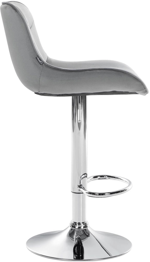 Barhocker Vonore Samt chrom