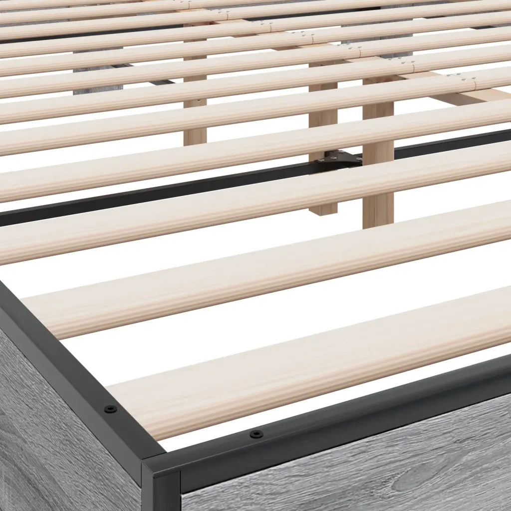 Giroletto Grigio Sonoma 150x200 cm in Legno Multistrato Metallo