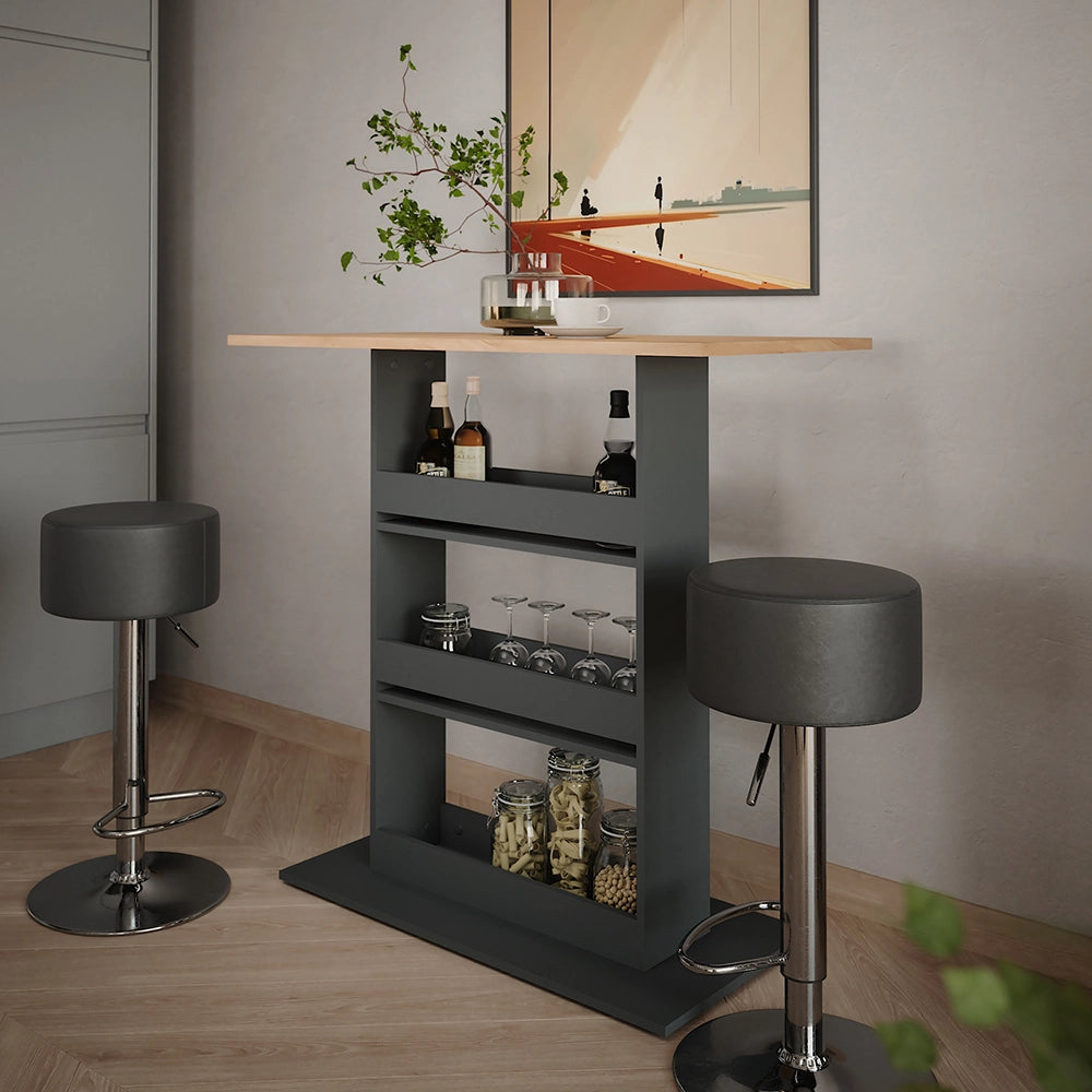 Vicco tavolo bar con sgabelli GKO/ANT 110 x 55 cm con 2 sgabelli da bar