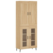 Credenza | Madia | Buffet da pranzo | Armadio da pranzo Rovere Sonoma 69,5x34x180 cm in Legno Multistrato