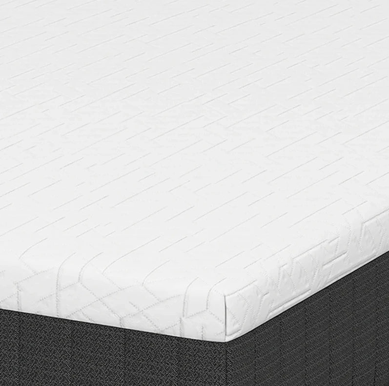 Materasso 140x190 cm a molle insacchettate 7 zone e memory foam; 25 cm; bianco/grigio