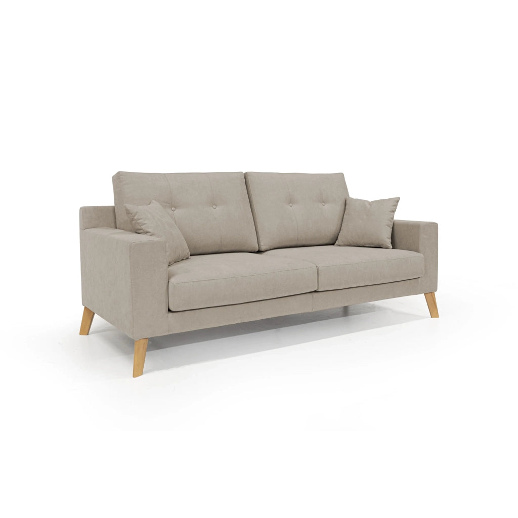 Danish Divano moderno in tessuto morbido impermeabile T02 186 cm beige