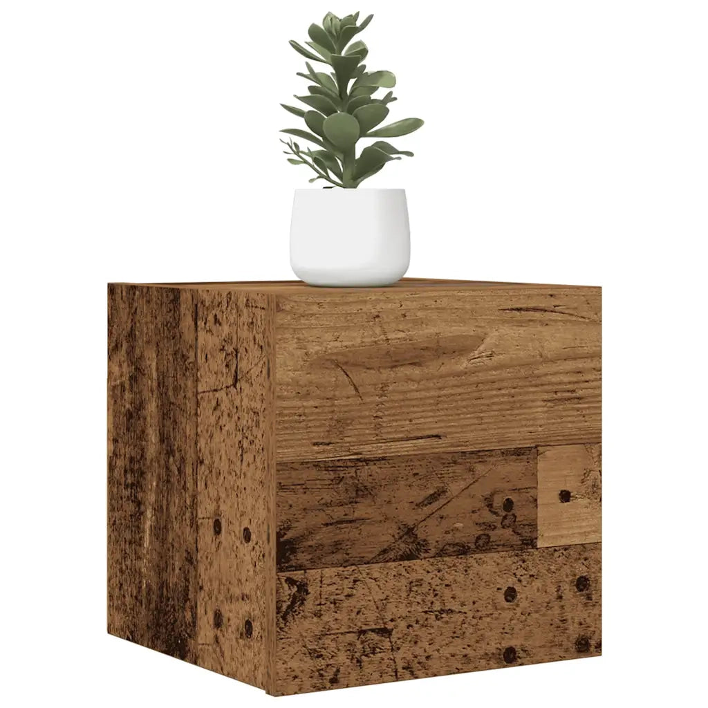 Mobili Porta TV a Parete 2pz-Set di 2 Credenza per TV sospesa Legno Antico 30,5x30x30 cm