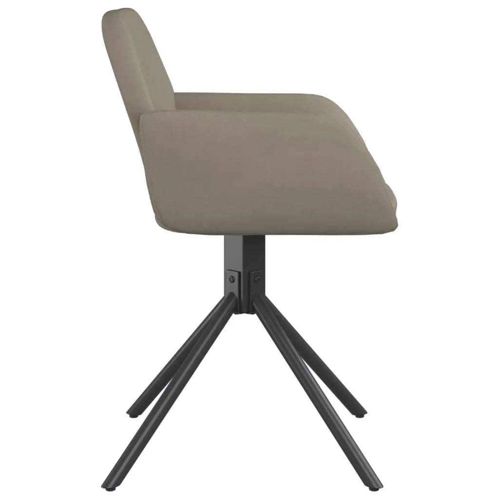 Sedie da Pranzo Girevoli 2 pz Grigio Chiaro in Velluto cod mxl 28199