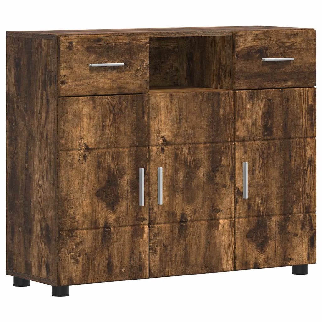 Armadio in Legno con cassetto Rovere fumé 88,5 x 30,5 x 73 cm 880286