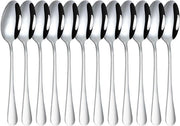 Set di cucchiai per espresso da 12 pezzi, 19,2 cm, Acciaio inossidabile, Resistente al lavastoviglie, Cucchiaio da tè per famiglie, ristoranti, mense