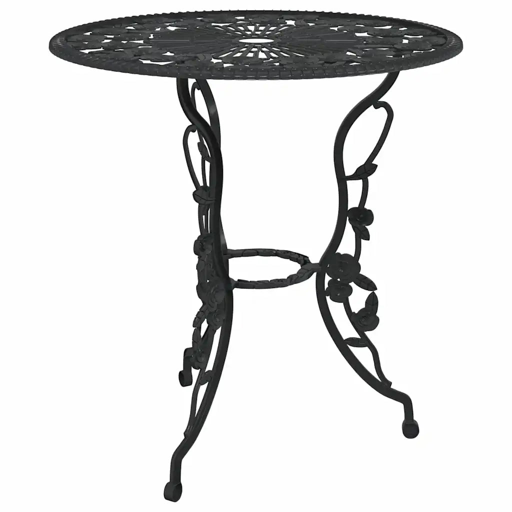 Set da Bistrot 3 pz | Set Salotto da Giardino in Alluminio Pressofuso Nero
