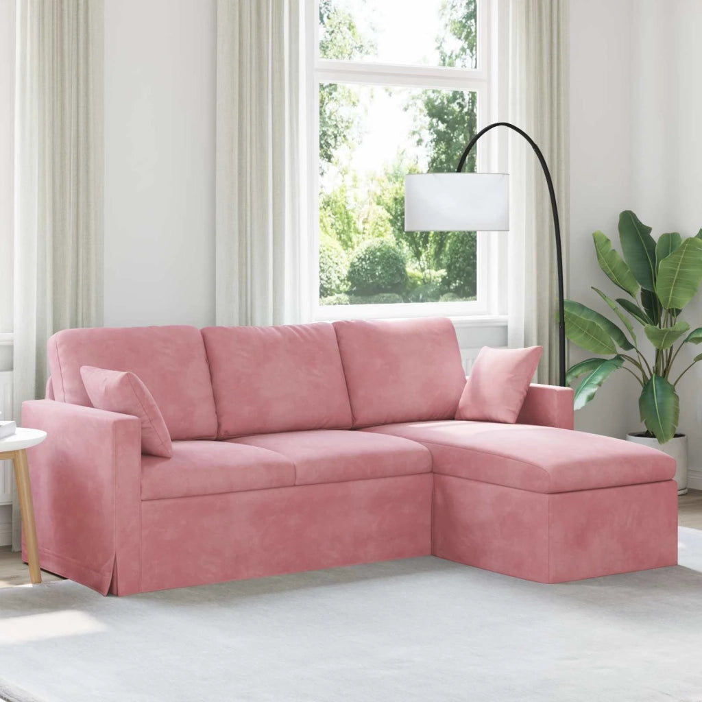 Divano Rosa 198 x 134 x 80 cm Velluto 42024462