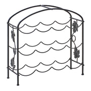 Portabottiglie in ferro nero in metallo a forma di arco 43 x 44 x 15 cm per bottiglie Stile industriale Cucina Home Decor