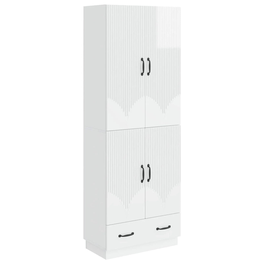 Set di armadi 2 pz Bianco Lucido Legno ingegnerizzato 3416776