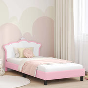 Struttura letto bambini con testata-Giroletto per bambini Rosa 90 x 190 cm PU 744255
