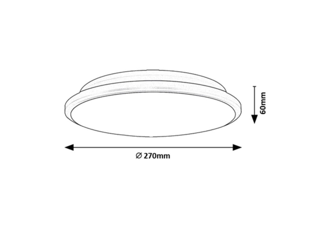 Plafoniera LED tonda 27 cm 18W nera Rabalux Engon IP20