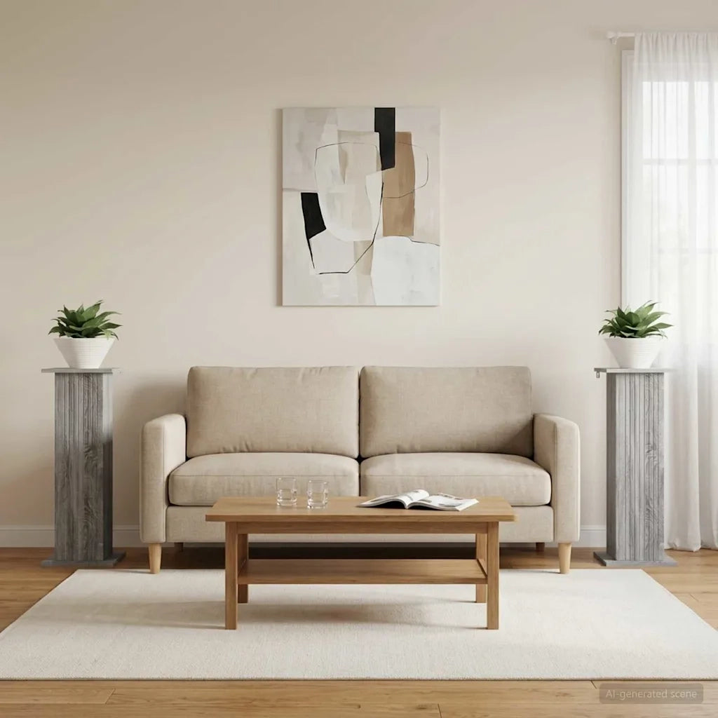 Supporto per piante 2 pcs Grigio Sonoma 30,5 x 30 x 80,5 cm 899775