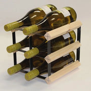 Wine Bar con 6 Posizioni in Metallo Nero - Qualità e Stile