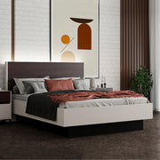 Letto Matrimoniale Kamak, Letto Matrimoniale Dimensione Materasso 180x200 cm, Bianco Crema