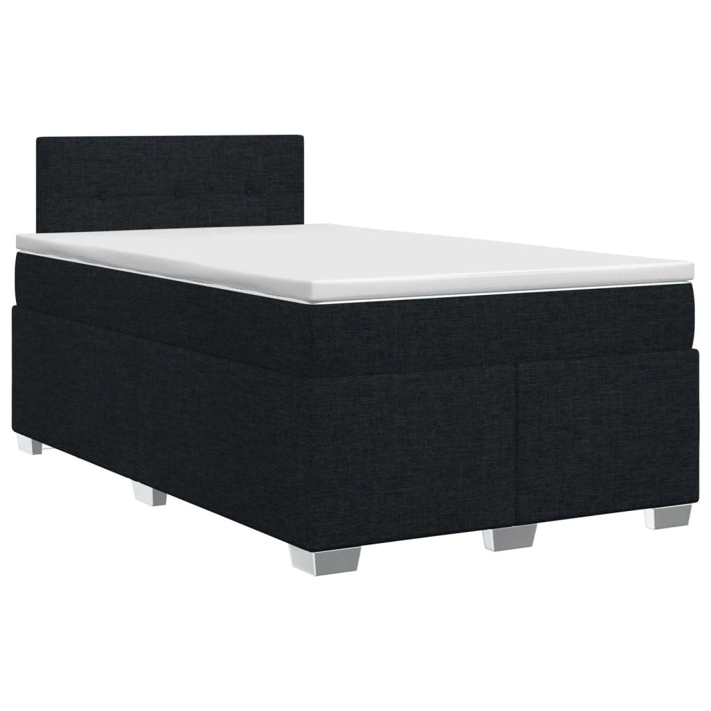Letto box spring con materasso Nero 120 x 200 cm Tessuto 3450455