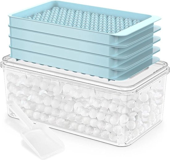 Forme per cubetti di ghiaccio - 4 pezzi - 104 x 4 forme per cubetti di ghiaccio mini con coperchio